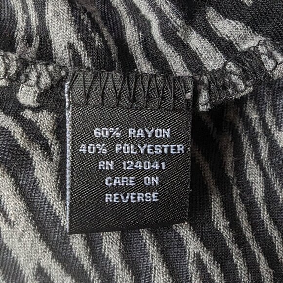 Sheer bolero shrug / cover-up open-front flowy zebra print medium Strazzi - Picture 8 of 8